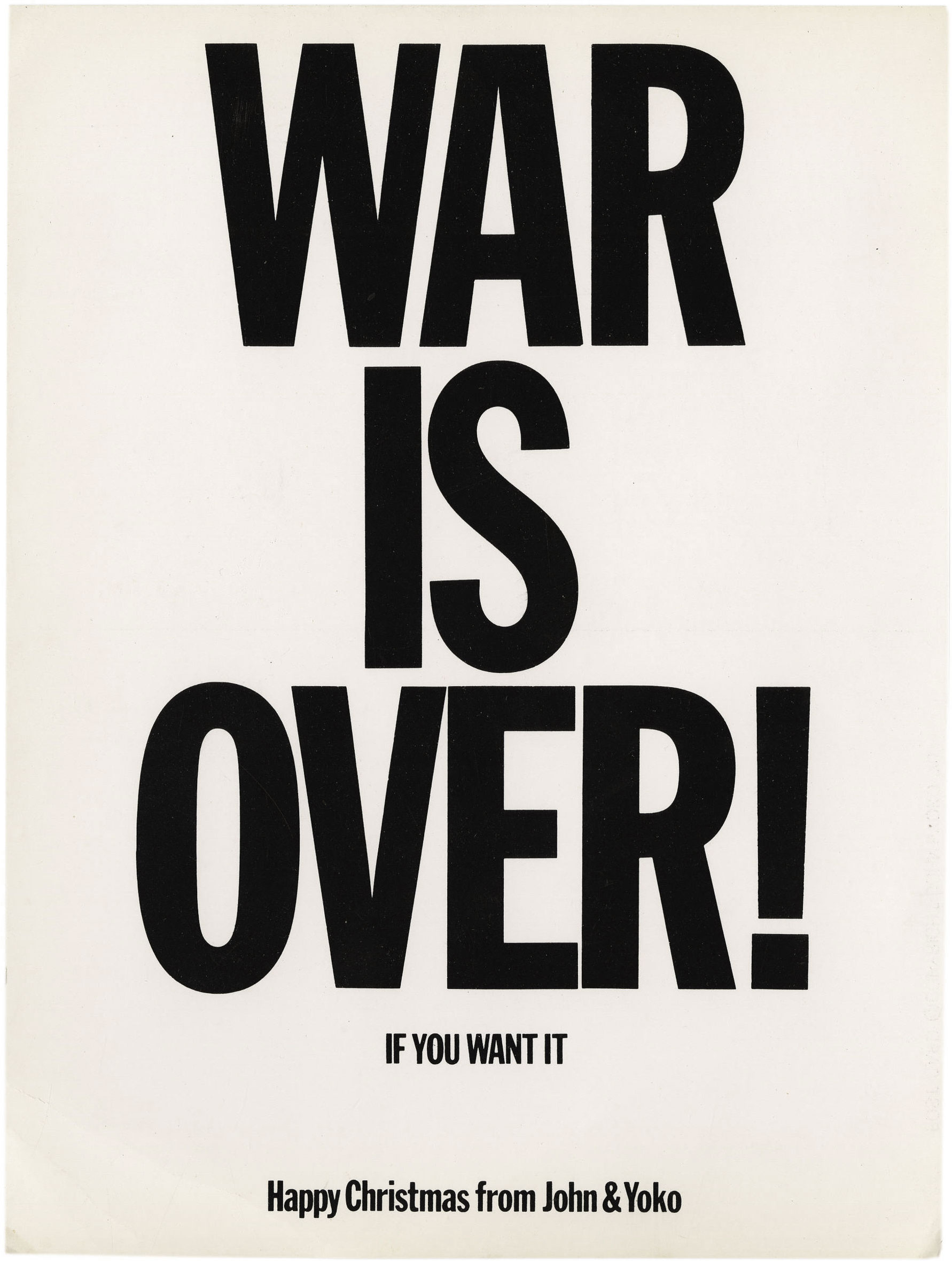 WAR IS OVER! (If You Want It) - Fonts In Use