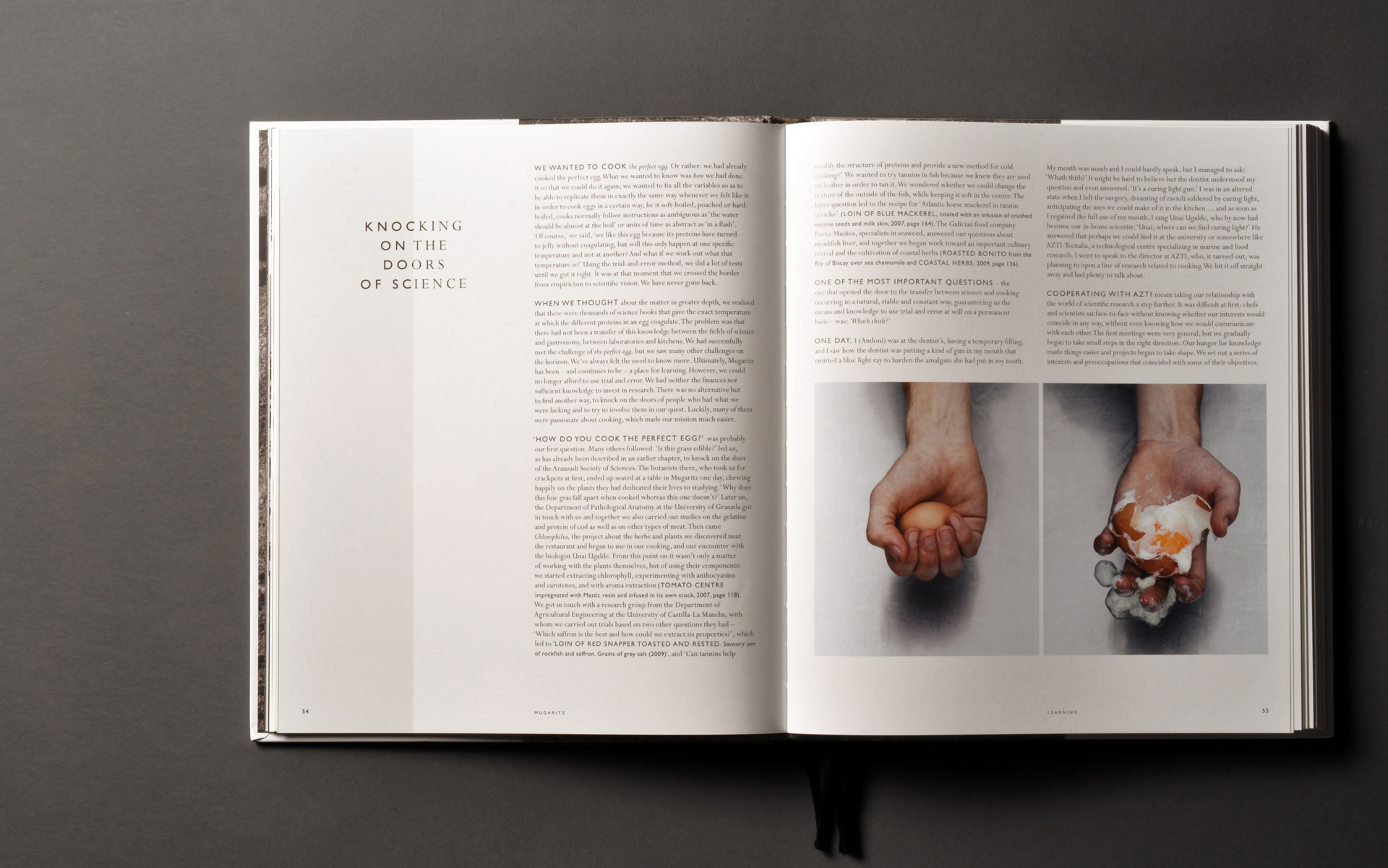 Mugaritz cookbook by Andoni Aduriz - Fonts In Use