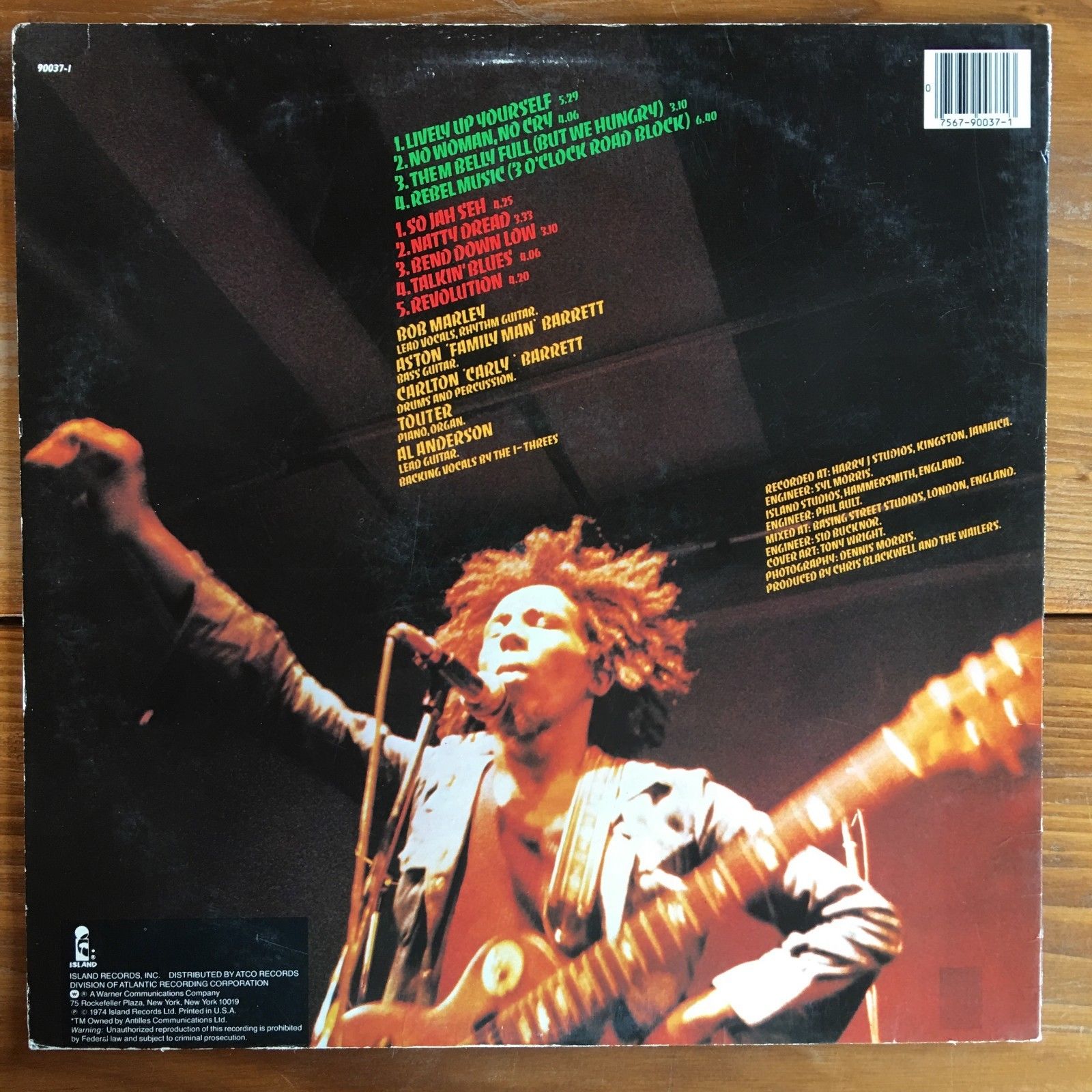 Bob Marley & The Wailers – Natty Dread album art - Fonts In Use