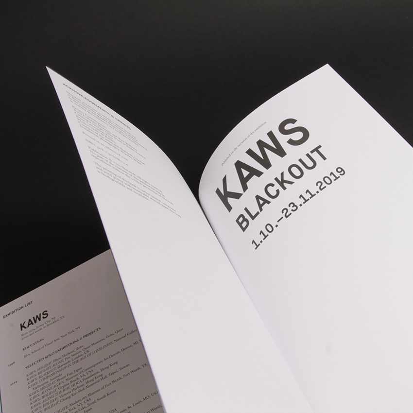 KAWS: Blackout exhibition catalogue - Fonts In Use