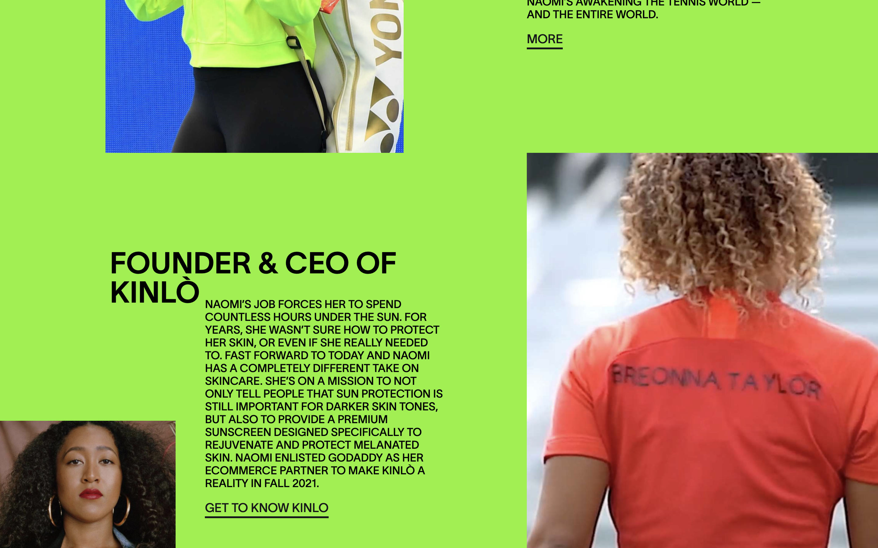 Naomi Osaka website - Fonts In Use
