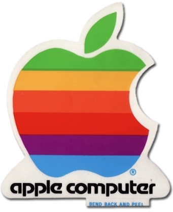Apple computer ステッカー Apple Computer Retro Tin Sign Old School Apple Logo Metal