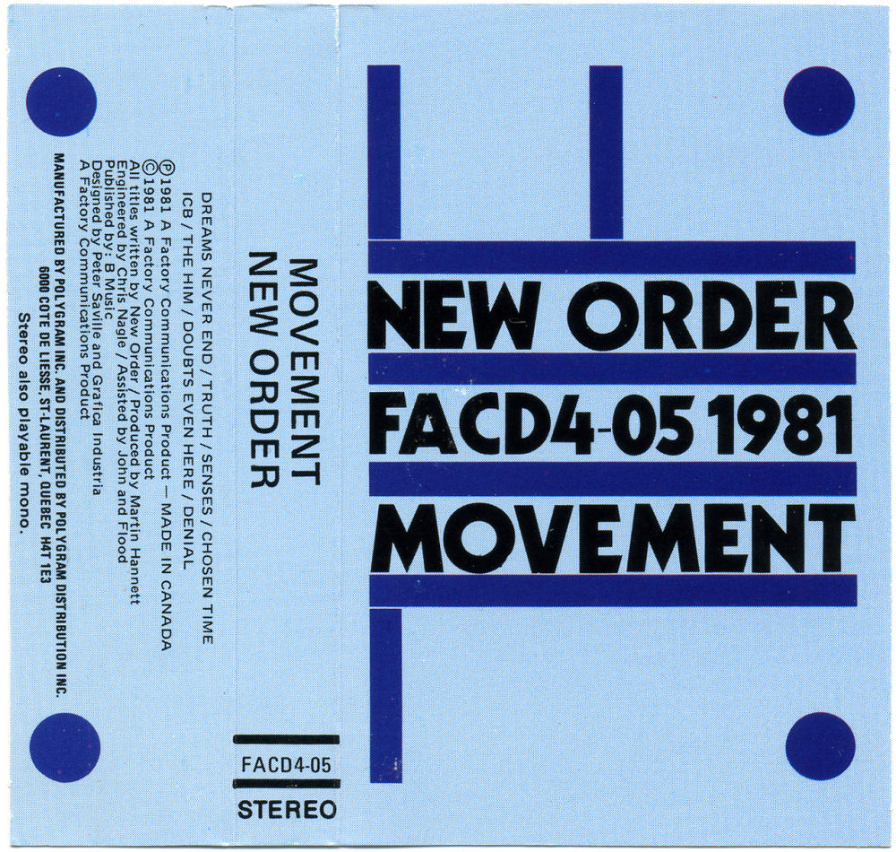 New Order – Movement album art - Fonts In Use