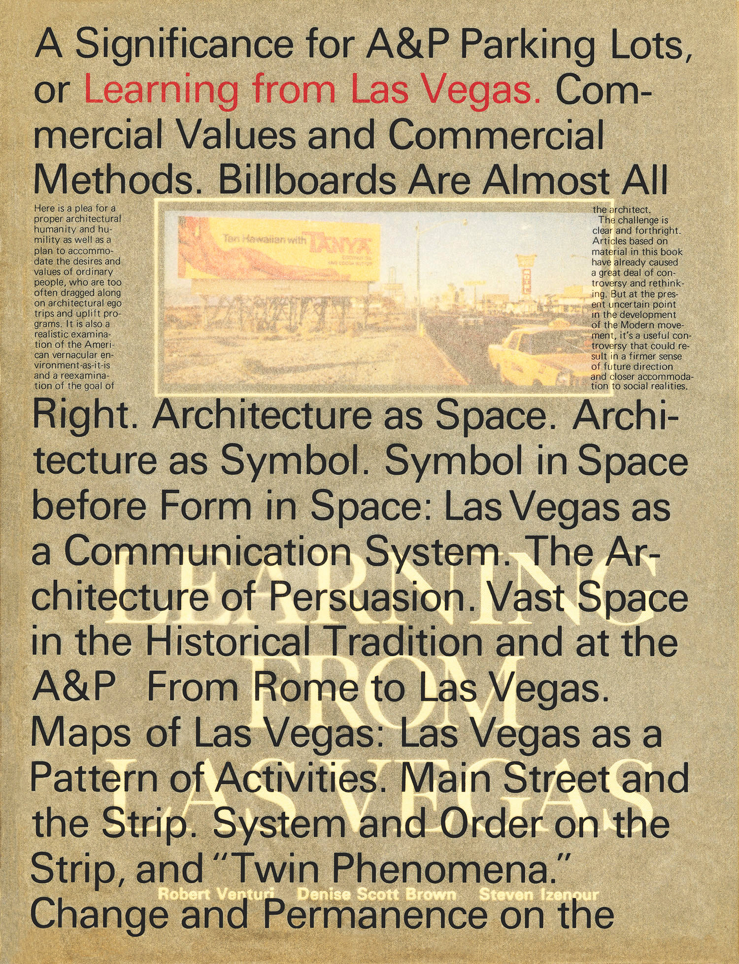 Learning from Las Vegas, first edition - Fonts In Use
