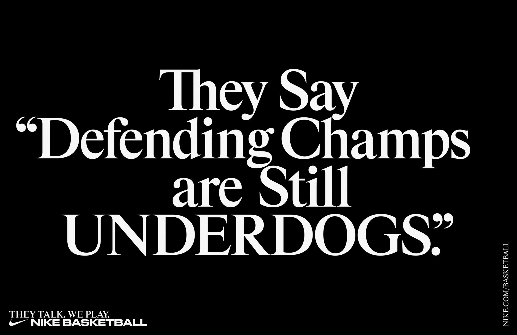 Nike Basketball NBA finals 2017 campaign - Fonts In Use, image size:1980x1281