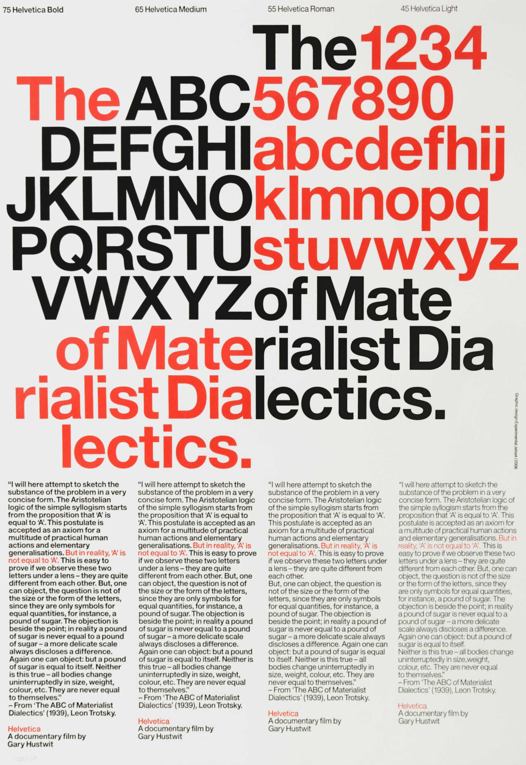Posters for the Film Helvetica - Fonts In Use
