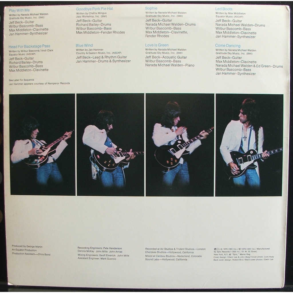 Jeff Beck – Wired album art - Fonts In Use