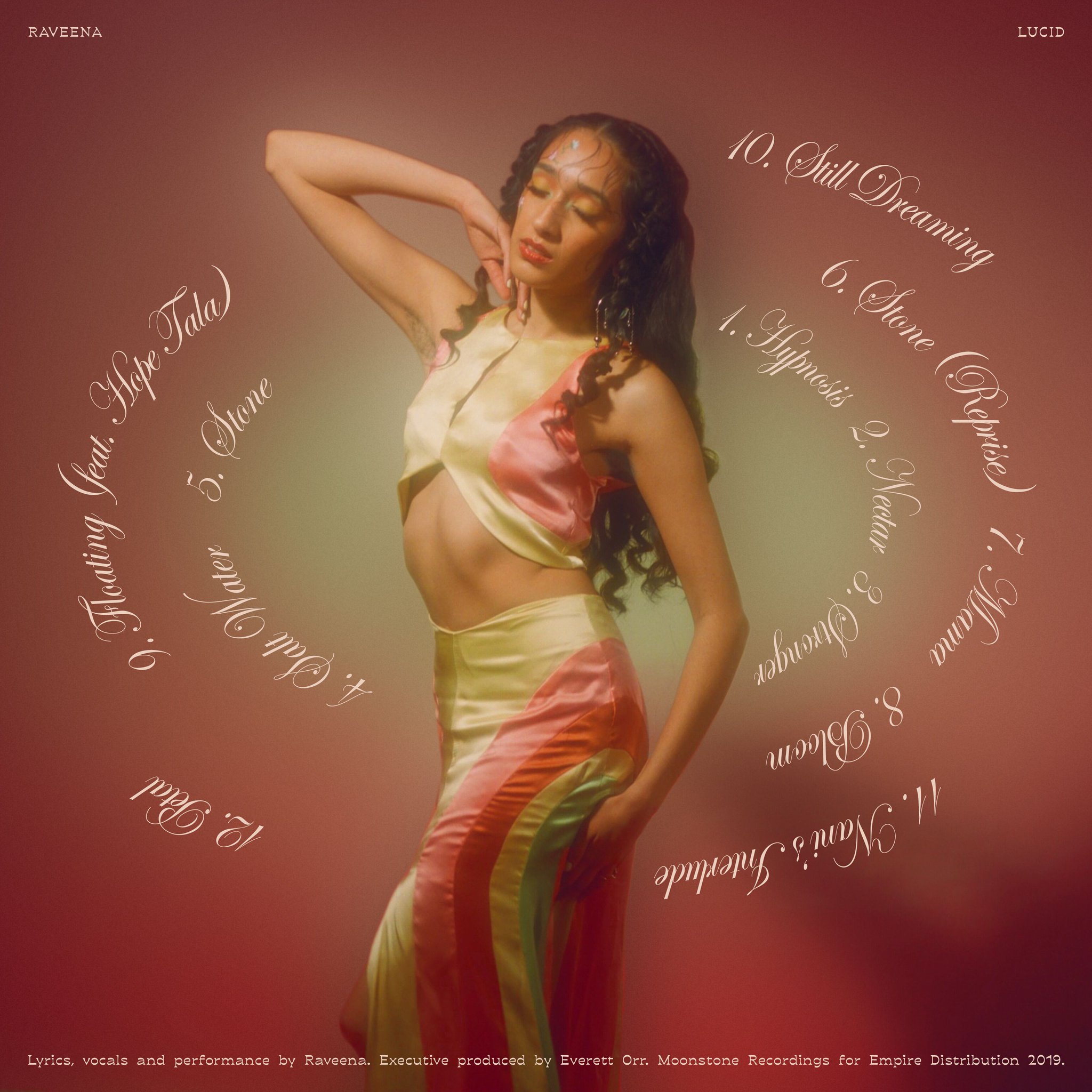 Raveena – Lucid album art - Fonts In Use