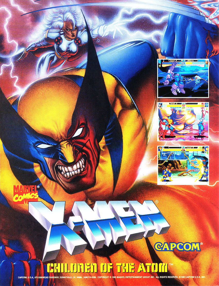 X-MEN アーケードゲームポスター　CAPCOM MARVEL あきまん X-MEN アーケードゲームポスター CAPCOM MARVEL あきまん