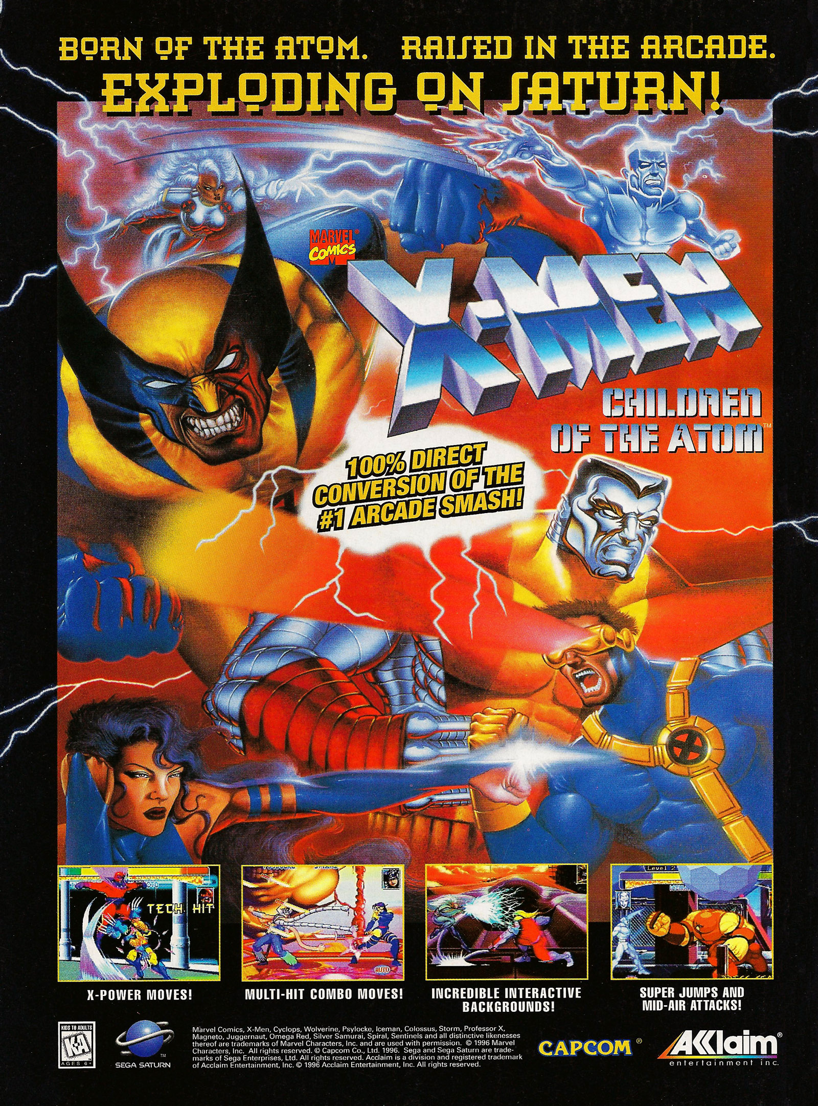 X-Men: Children of the Atom video game - Fonts In Use