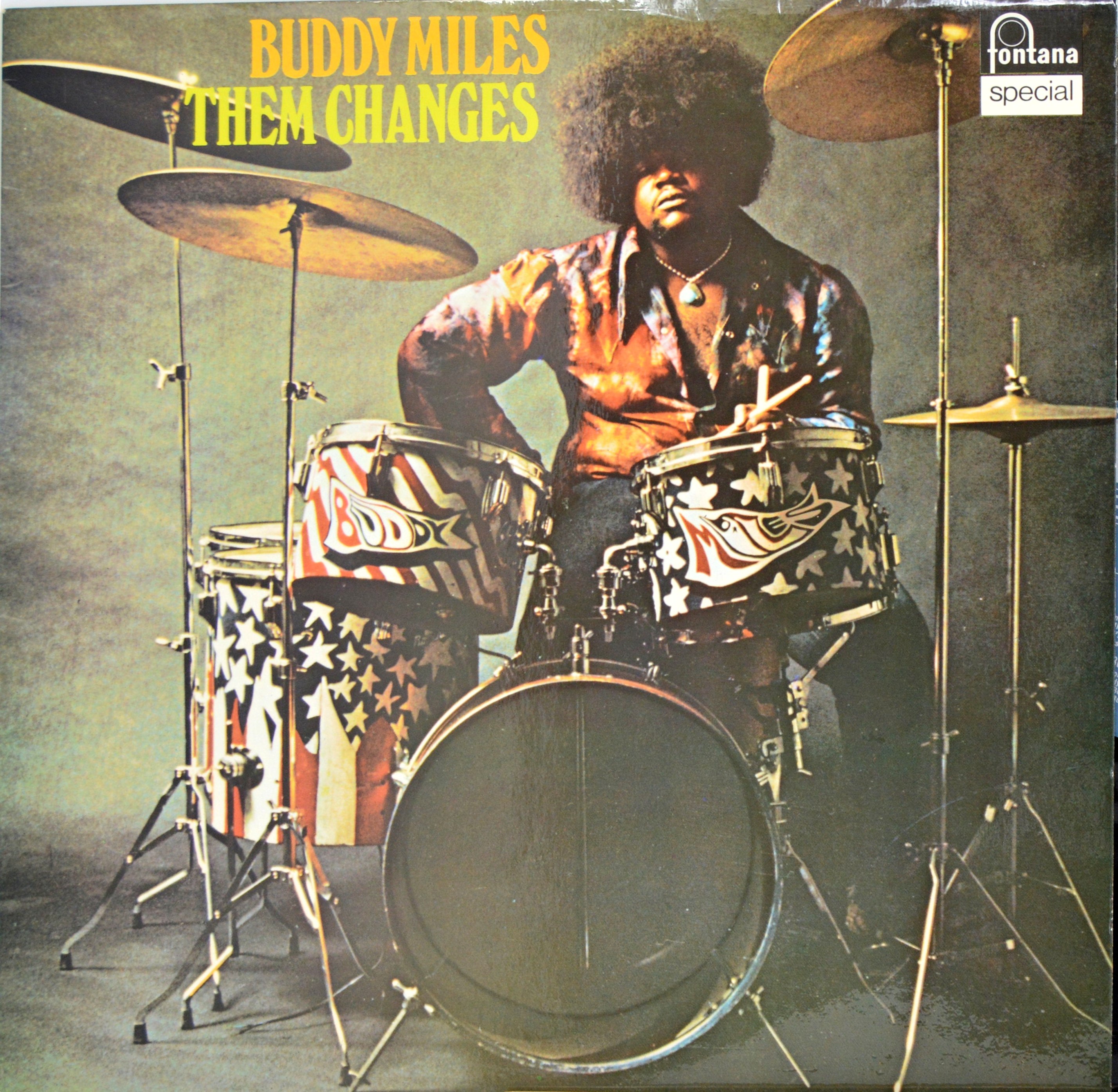 Buddy Miles – Them Changes album art - Fonts In Use, image size:2856x2790