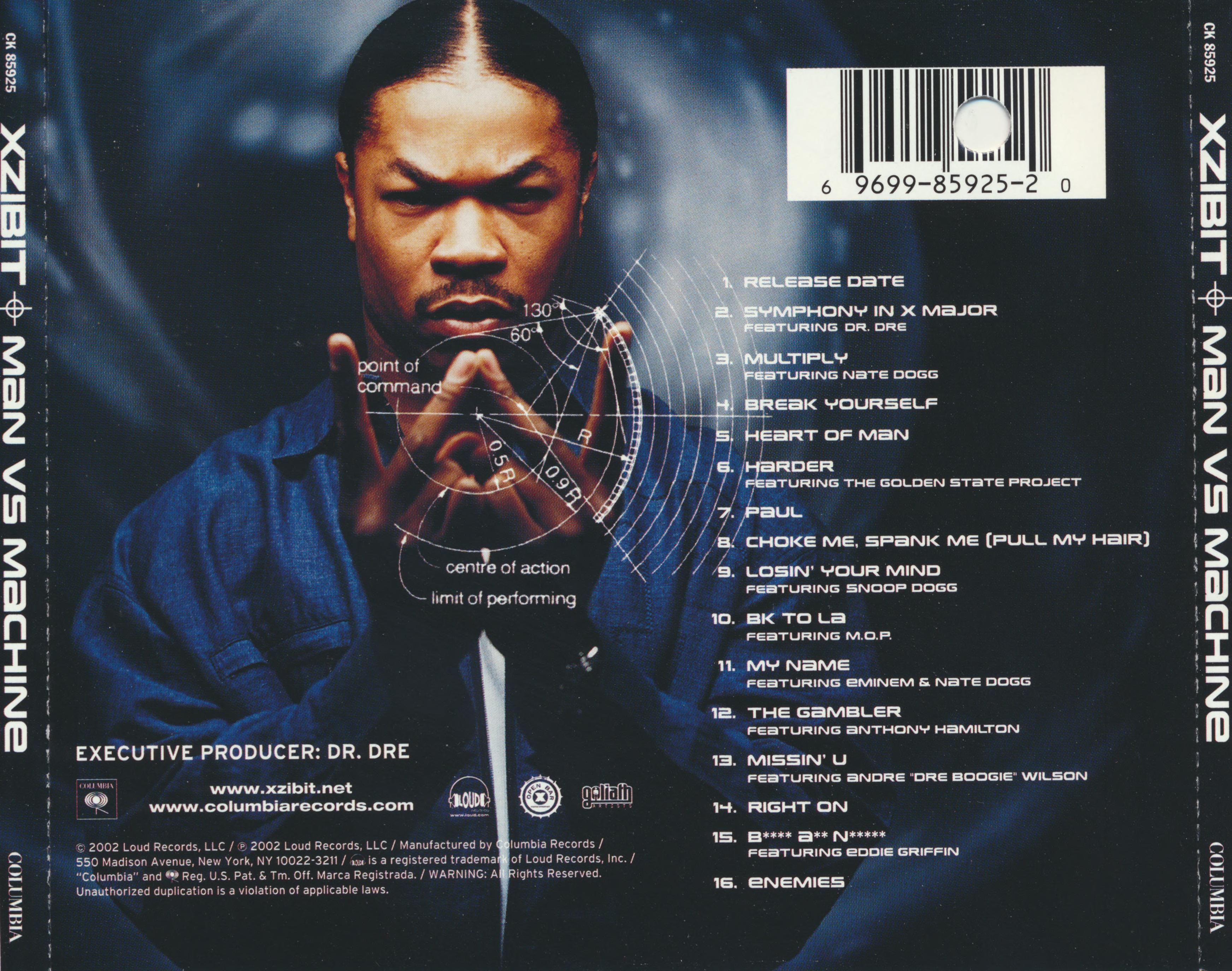 Xzibit – Man vs. Machine album art - Fonts In Use