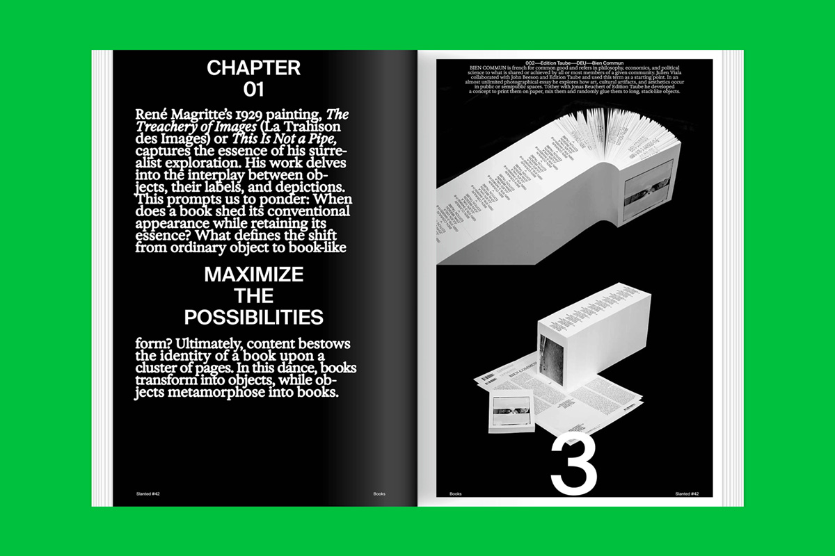 Slanted magazine #42, “Books” - Fonts In Use