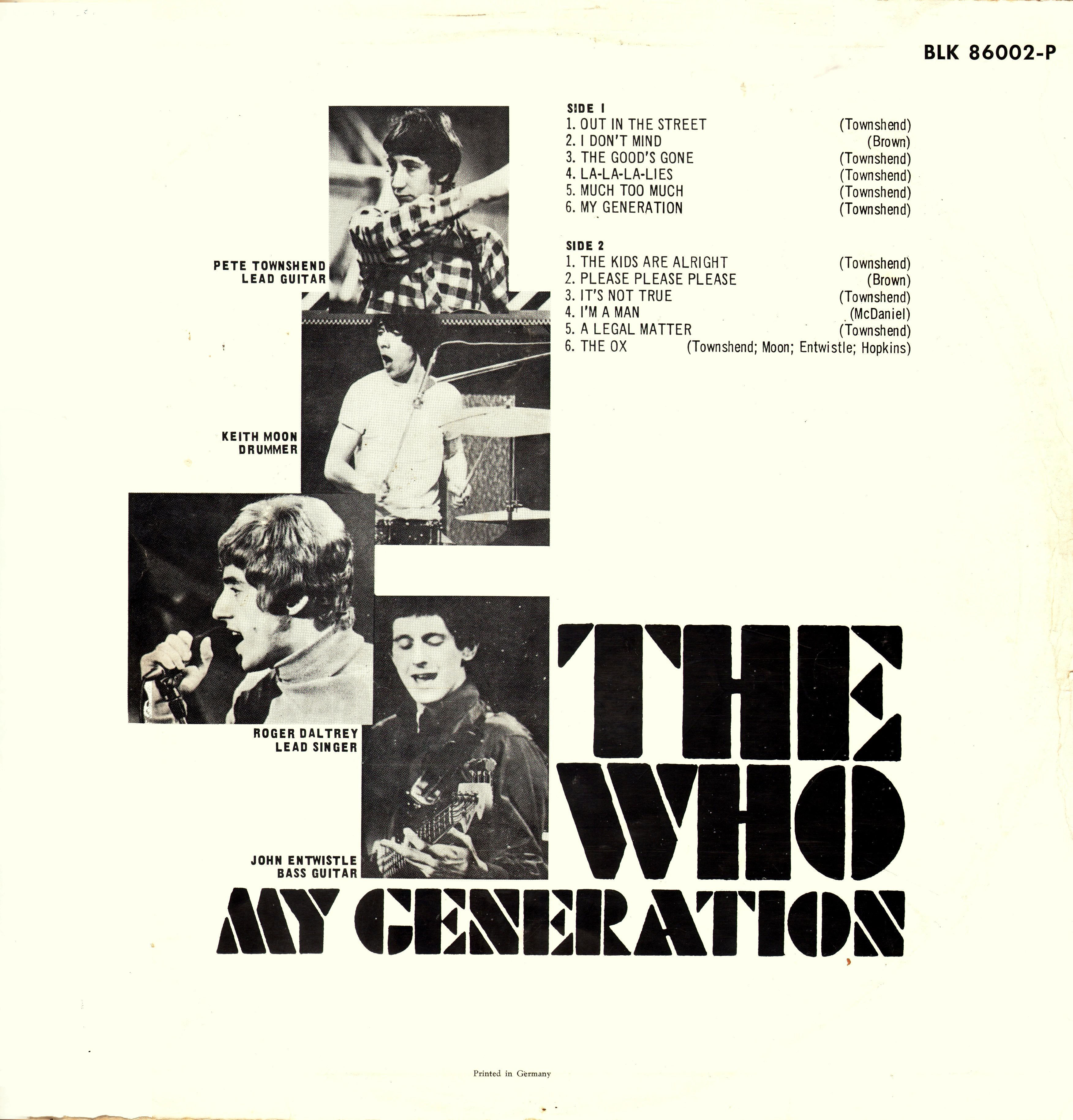 The Who – My Generation album art - Fonts In Use