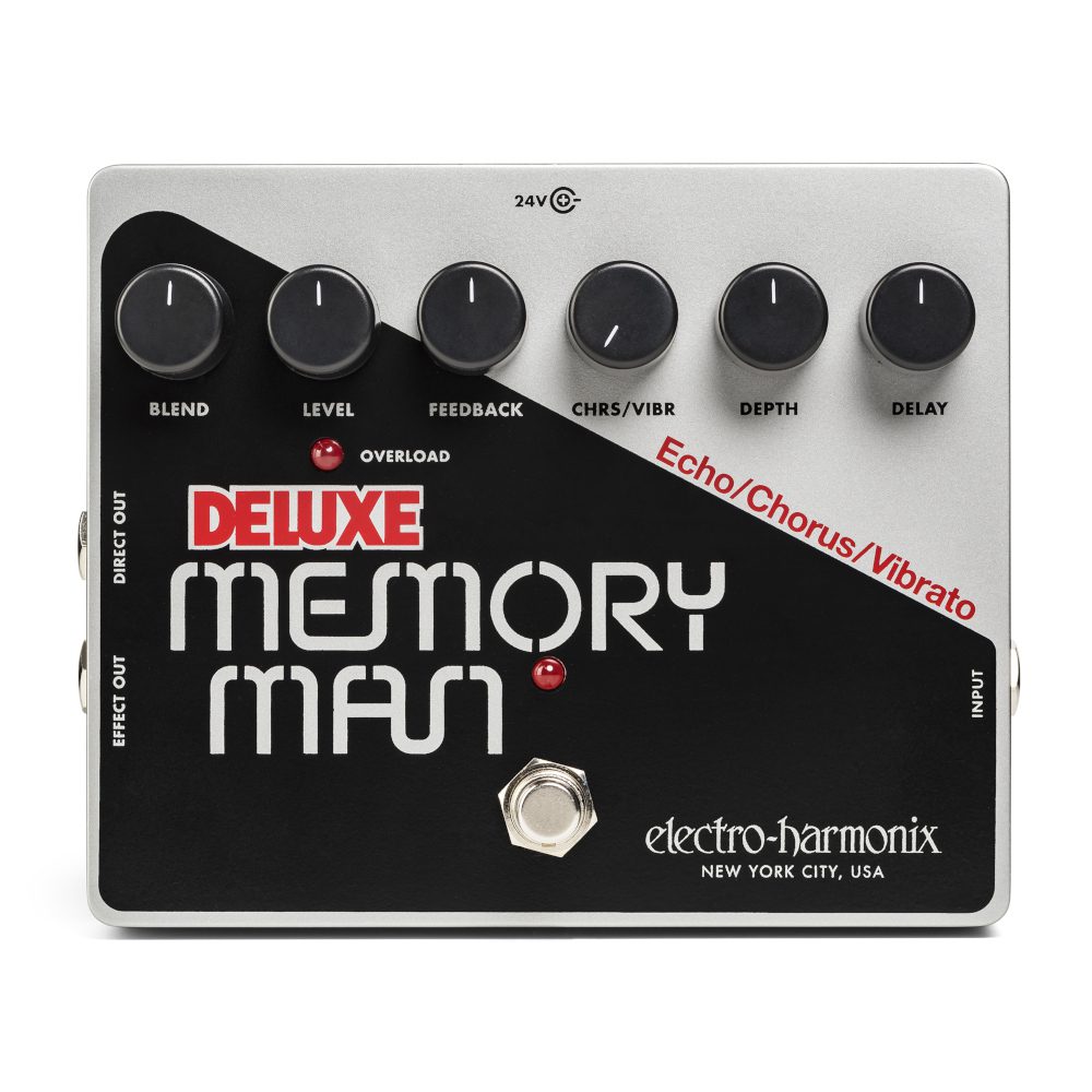 Electro-Harmonix Deluxe Memory Man effects pedal - Fonts In Use