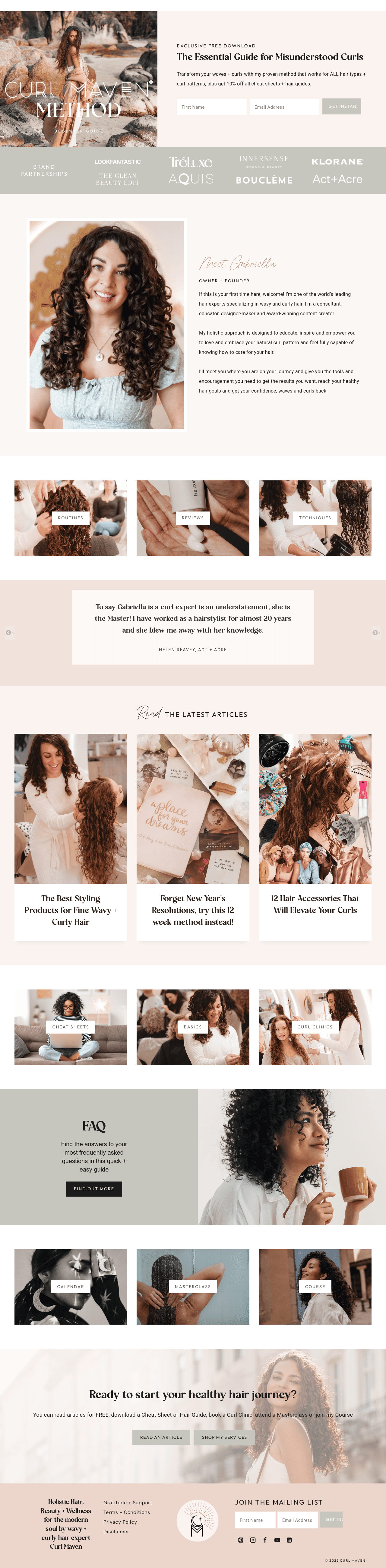 Curl Maven Website Fonts In Use