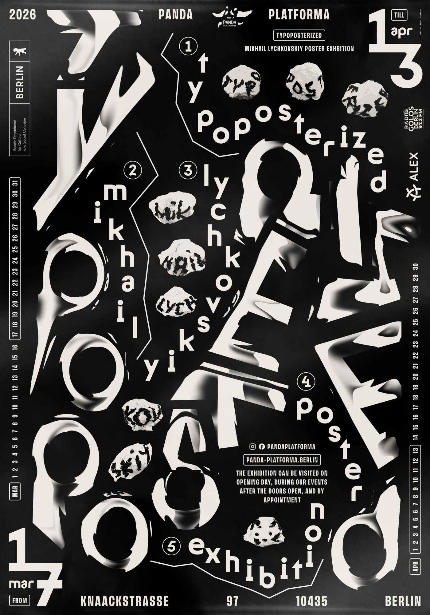 Typoposterized exhibition poster - Fonts In Use