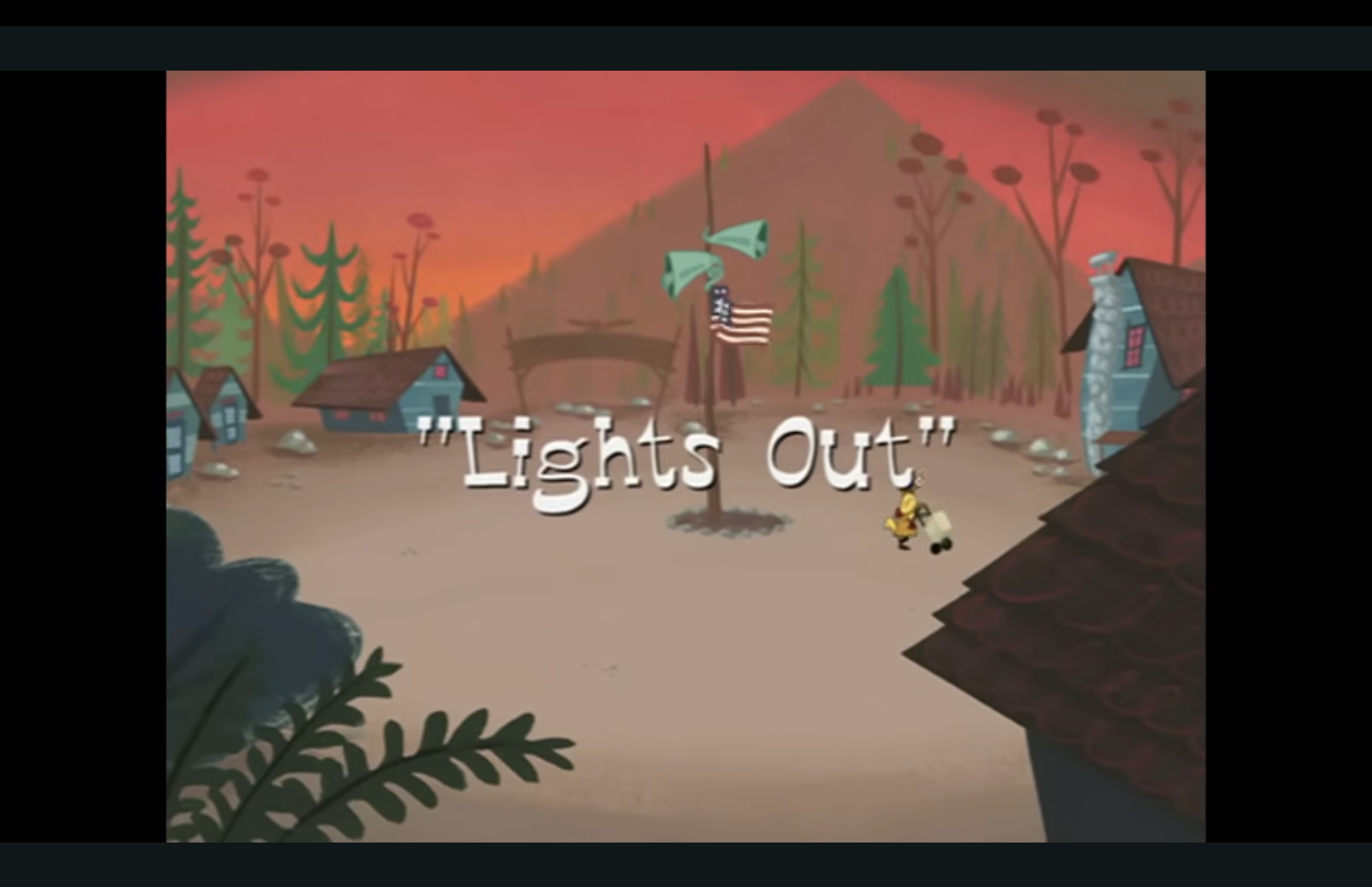 Times Roman Lettering Camp Lazlo credits - Fonts In Use